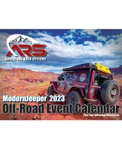 Adventure Rack Systems formally Kargo Master Safari jeep Event Calendar list of 4x4 events front cover with ARS Logo in Moab, Utah